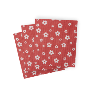 Guardanapo FLOR VERMELHO/BRANCO 19cm x 21cm