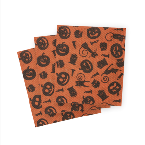 Guardanapo HALLOWEEN LARANJA/PRETO 19cm x 21cm