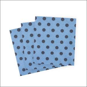 Guardanapo AZUL/MARROM POÁ 19cm x 21cm