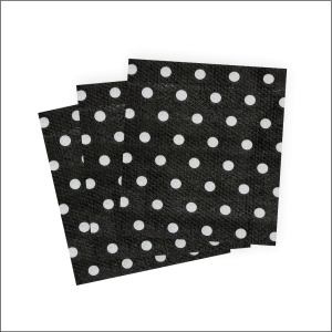 Guardanapo POÁ PRETO/BRANCO 19cm x 21cm