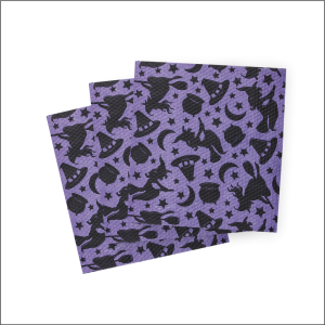 Guardanapo HALLOWEEN ROXO/PRETO 19cmx21cm