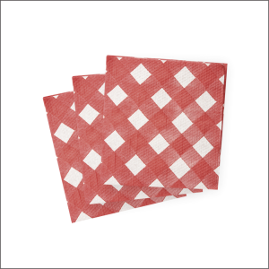 Guardanapo XADREZ VERMELHO - 19cmx21cm